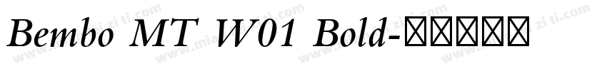 Bembo MT W01 Bold字体转换